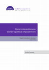 Research paper thumbnail of Rapid Literature Review - Donor Interventions on Women's Political Empowerment