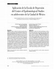 Research paper thumbnail of Aplicación de la Escala de Depresión del Center of Epidemiological Studies en adolescentes de la Ciudad de México