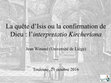 Research paper thumbnail of J. Winand, La quête d'Isis ou la confirmation de Dieu : l'interpretatio Kircheriana, Toulouse, 21 octobre 2016