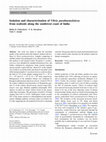 Research paper thumbnail of Isolation and characterization of Vibrio parahaemolyticus from seafoods along the southwest coast of India