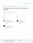 Research paper thumbnail of Modeling membranes under a transmembrane potential