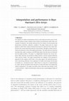 Research paper thumbnail of Interpretation and performance in Bryn Harrison's ê être-temps