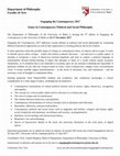 Research paper thumbnail of CfP: Engaging the Contemporary 2017: Issues in Contemporary Political & Social Philosophy