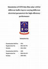 Research paper thumbnail of Simulation of CZTS thin film solar cell for different buffer layers varying different electrical parameters for high efficiency performance