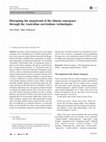 Research paper thumbnail of Disrupting the megatrend of the climate emergency through the Australian curriculum: technologies