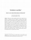 Research paper thumbnail of THE BROTHER-IN-LAW EFFECT a