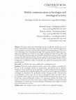 Research paper thumbnail of Mobile communication technologies and ontological security