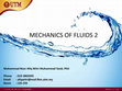 MECHANICS OF FLUIDS 2 Cover Page