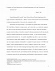 Research paper thumbnail of Comments on " Some Characteristics of Formal Requirements for a Legal Transaction in American Law "