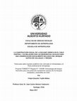 Research paper thumbnail of Trujillo, F. [2017] La construcción social de la escasez hídrica. Tesina para optar al grado académico de Licenciado en Antropología y al título profesional de Antropólogo. Universidad Alberto Hurtado, Santiago.pdf