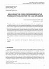 Research paper thumbnail of MEASURING THE CRISIS PREPAREDNESS IN THE PHARMACEUTICAL SECTOR: THE CASE OF GREECE