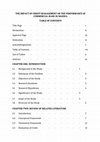 Research paper thumbnail of THE IMPACT OF CREDIT MANAGEMENT ON THE PERFORMANCE OF COMMERCIAL BANK IN NIGERIA