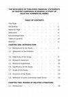 Research paper thumbnail of THE RELEVANCE OF PUBLISHED FINANCIAL STATEMENTS OF QUOTED COMPANIES IN NIGERIA: A STUDY OF SELECTED COMMERCIAL BANKS