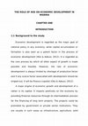 Research paper thumbnail of THE ROLE OF NSE ON ECONOMIC DEVELOPMENT IN NIGERIA CHAPTER ONE INTRODUCTION Background to the study