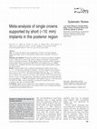 Research paper thumbnail of Meta‐analysis of single crowns supported by short (