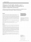 Research paper thumbnail of Influence of calcinable cylinders cast in cobalt-chromium alloy on the passivity of implant-supported frameworks