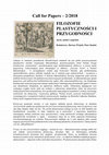 Research paper thumbnail of Call for Papers – 2/2018 FILOZOFIE PLASTYCZNOŚCI I PRZYGODNOŚCI