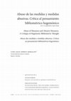 Research paper thumbnail of Yuri Jack Gómez-Morales - Abuso de las medidas y medidas abusivas. Crítica al pensamiento bibliométrico hegemónico