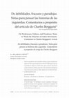 Research paper thumbnail of Ricardo López - De debilidades, fracasos y paradojas. Notas para pensar las historias de las izquierdas. Comentarios a propósito del artículo de Charles Bergquist