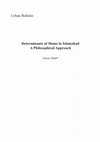 Research paper thumbnail of Diterminants of Slums in Islamabad.pdf