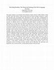 Research paper thumbnail of Narrating Disability: The Doing and Undoing of the Self in Language