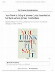 Research paper thumbnail of 'You Think It, I’ll Say It' shows Curtis Sittenfeld at her best, where gender meets class