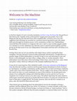 Research paper thumbnail of Welcome to the Machine [Indian Philosophy Blog, April 2014]