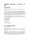 Research paper thumbnail of Realidad Aumentada y Virtual en