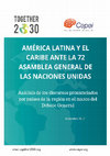 Research paper thumbnail of América Latina y el Caribe ante la 72 Asamblea General de las Naciones Unidas. Análisis de los discursos pronunciado por países de la región en el marco del Debate General