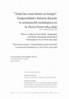 Research paper thumbnail of “Todas las cosas tienen su tiempo”. Temporalidad e historia durante la restauración monárquica en la Tierra Firme (1814-1819)