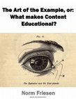 Research paper thumbnail of The Art of the Example: What makes Content Educational