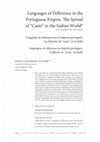 Research paper thumbnail of Languages of Difference in the Portuguese Empire. The Spread of “Caste” in the Indian World