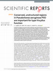 Research paper thumbnail of Conserved, unstructured regions in Pseudomonas aeruginosa PilO are important for type IVa pilus function