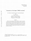 Research paper thumbnail of Comments on the high-Q 2 HERA anomaly