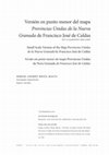 Research paper thumbnail of Versión en punto menor del mapa Provincias Unidas de la Nueva Granada de Francisco José de Caldas