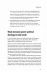 Research paper thumbnail of Weak messianic power: political theology in exilic mode