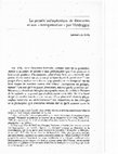 Research paper thumbnail of La pensée métaphysique de Descartes et son 'interprétation' par Heidegger