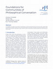 Research paper thumbnail of Foundations for Communities of Philosophical Conversation