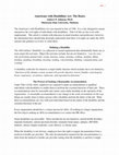 Research paper thumbnail of Americans with Disabilities Act: The Basics