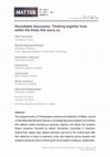 Research paper thumbnail of Roundtable discussion: Thinking together from within the times that worry us