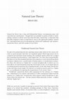 Research paper thumbnail of Natural Law Theory