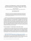 Research paper thumbnail of A House to Be Dedicated Is a Soul to Be Sanctified: Sacred Architecture According to Hugh of St. Victor