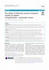 Research paper thumbnail of The reality of informed consent: empirical studies on patient comprehension-systematic review