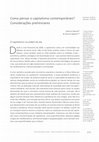 Research paper thumbnail of Como pensar o capitalismo contemporâneo? Considerações preliminares