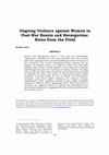 Research paper thumbnail of Ongoing Violence against Women in Post-War Bosnia and Herzegovina: Notes from the Field