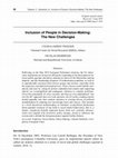 Research paper thumbnail of Inclusion of People in Decision-Making: The New Challenges