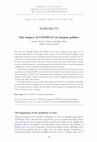 Research paper thumbnail of The impact of COVID-19 on Iranian politics