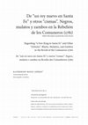 Research paper thumbnail of De “un rey nuevo en Santa Fe” y otros “cismas”. Negros, mulatos y zambos en la Rebelión de los Comuneros (1781)