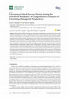 Research paper thumbnail of E-Learning Critical Success Factors during the COVID-19 Pandemic: A Comprehensive Analysis of E-Learning Managerial Perspectives