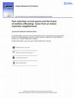 Research paper thumbnail of Post-suburban arrival spaces and the frame of 'welfare offloading': notes from an Italian suburban neighborhood